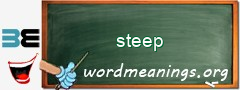 WordMeaning blackboard for steep